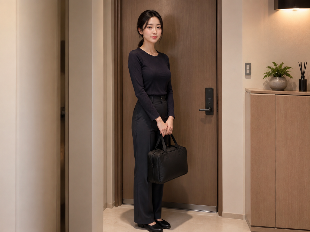 인천 옹진군 방문 홈케어 일정을 준비하는 젊은 성인 한국 여성 관리사